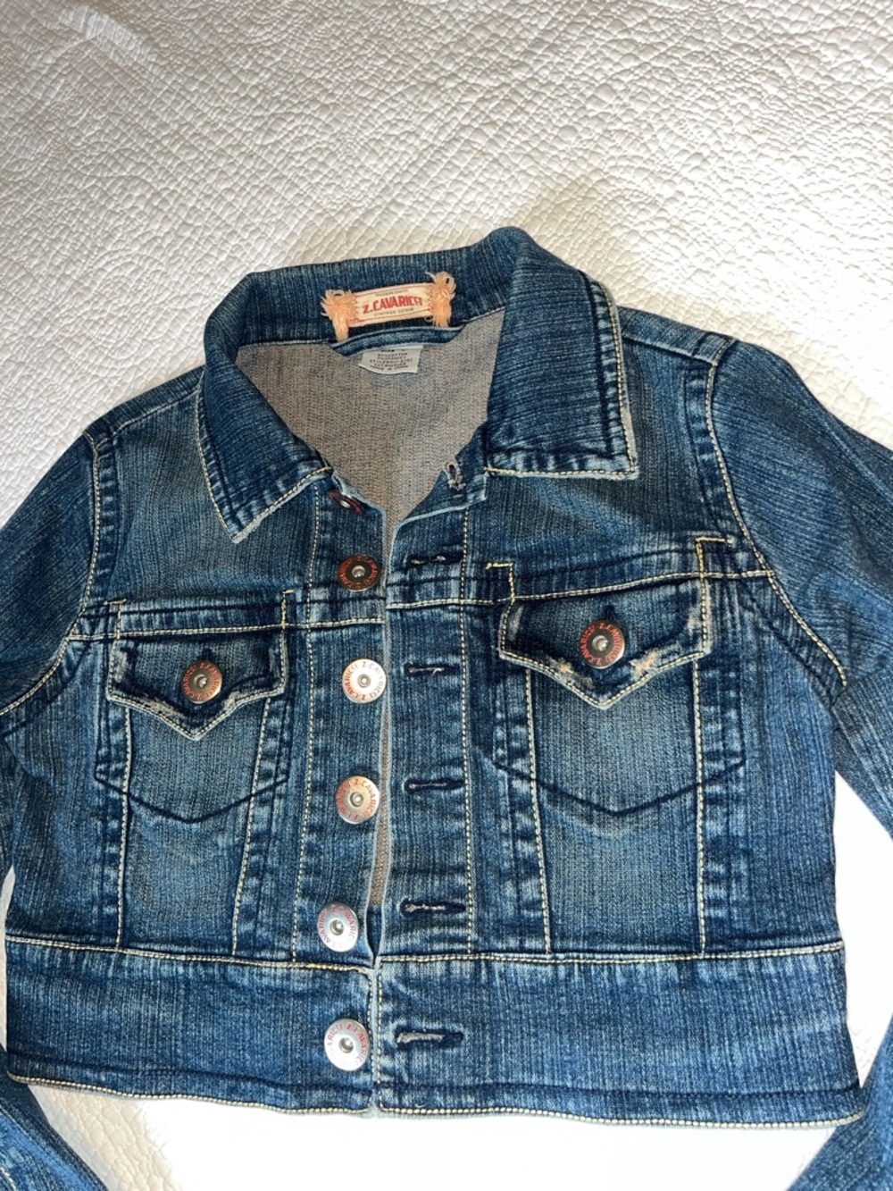 Vintage Z. Cavaricci women’s Crop Blue Denim Jacket size large